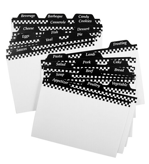 perfect for beginner cook Open style 4 x 6 RECIPE Box includes Dividers and 24 recipe cards